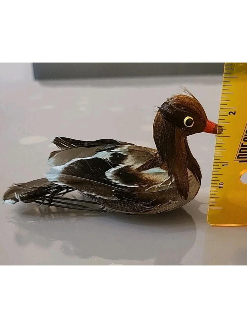 Vtg Christmas Ornament Decoration Excellent Condition Real Feathered Duck